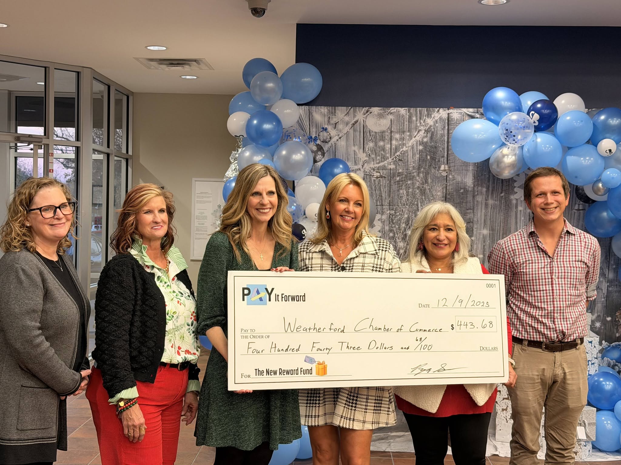 Pay It Forward donation presented to a local non-profit