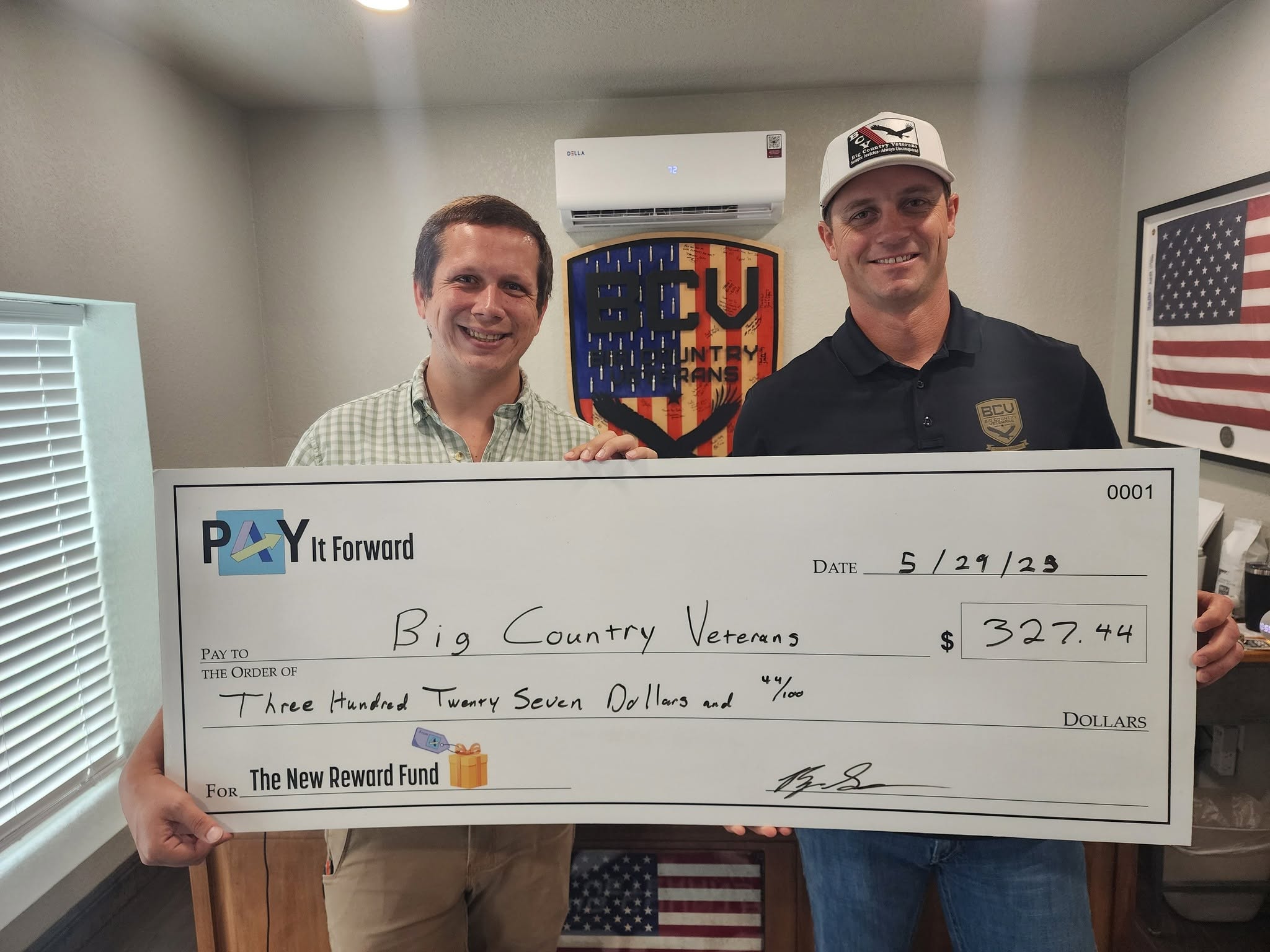 Pay It Forward donation presented to a local non-profit
